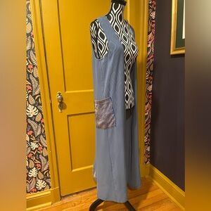 Upcycled Saree Coverup Blue Size M